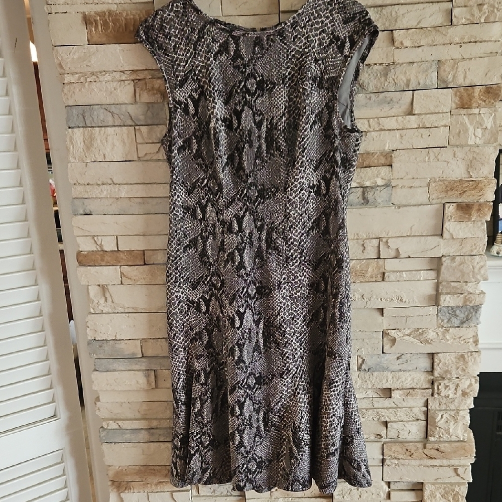 Ann Taylor Elegant Snake Print Dress